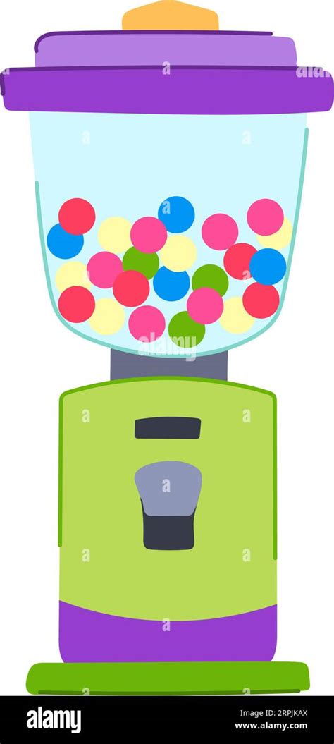 Bubble Bubblegum Machine Cartoon Vector Illustration Stock Vector Image