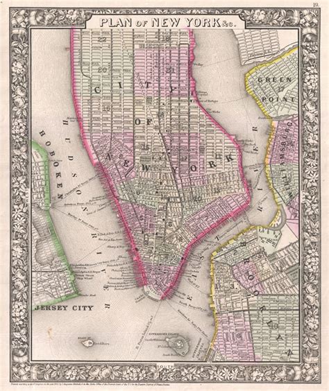 Plan Of New York And C Geographicus Rare Antique Maps