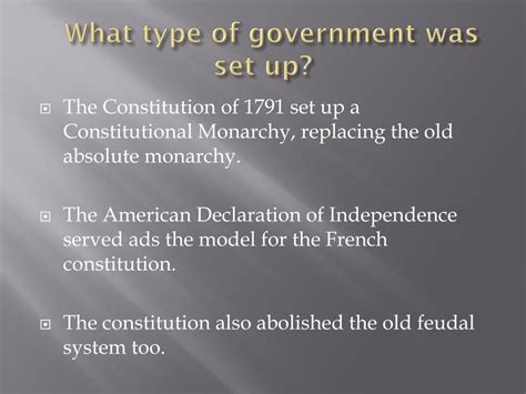 The Constitution Of 1791 Set Up Which Form Of Government Slidesharetrick