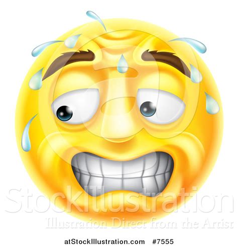 Vector Illustration Of A 3d Yellow Smiley Emoji Emoticon Face Looking