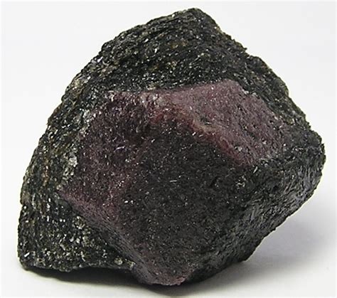 Garnet Crystal Red Almandine Gem Garnet In Biotite Schist Rock