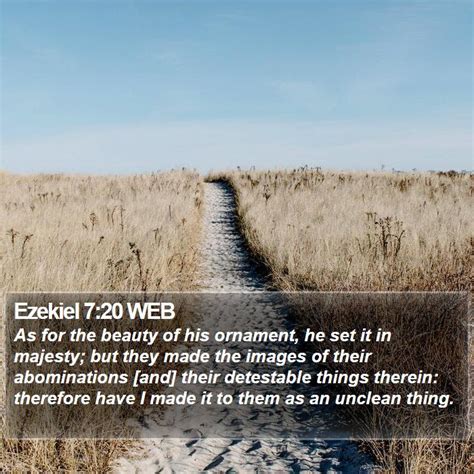 Ezekiel 720 Web As For The Beauty Of His Ornament He Set It In