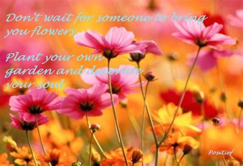 Dont Wait For Someone To Bring You Flowers Plant Your Own Garden And