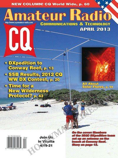 Cq Amateur Radio April 2013 Download Digital Copy Magazines And