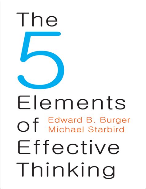 The 5 Elements Of Effective Thinking Pdfdrive