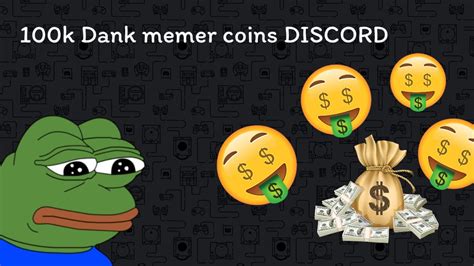 How To Get 100k Dank Memer Coins With Luck Youtube