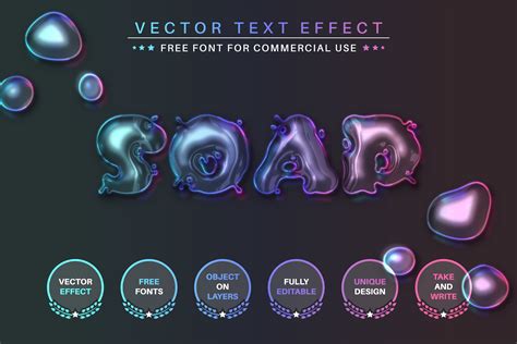 Soap Bubble Editable Text Effect Graphic By Rwgusev Creative Fabrica