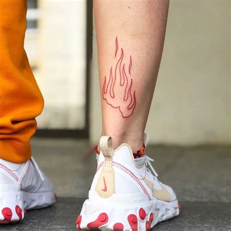 .in eugene, oregon tattooing out of crimson torch tattoo collectivewhere he is also the owner. Red flames tattoo by Hand Job Tattoo | Flame tattoos, Red tattoos, Back of ankle tattoo