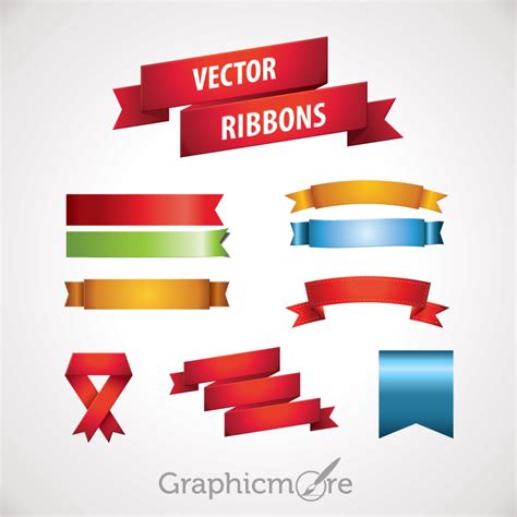 Ribbon And Badge Set Design Free Vector Download By Graphicmore