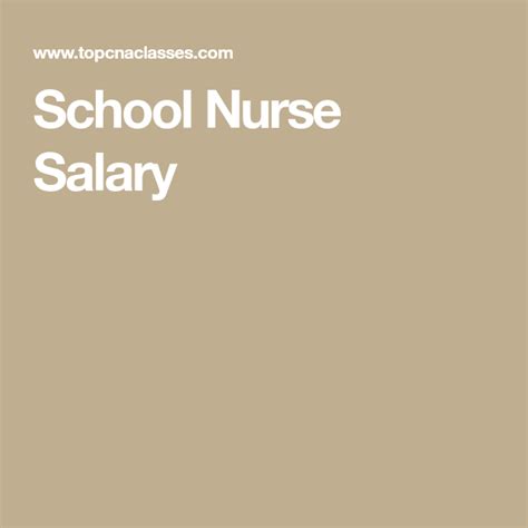 School Nurse Salary Nurse Salary Students Health Nursing School