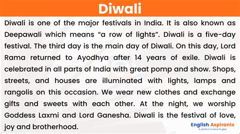 Paragraph On Diwali In English 100 150 200 250 Words