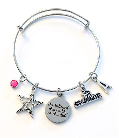 Layer her graduation year with custom charms & more for a unique gift. She believed she could so she did Charm Bracelet ...