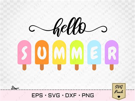 Hello Summer Popsicle Svg By Svgpouch Thehungryjpeg