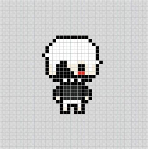 Keneki Tokyo Ghoul Anime Pixel Art Patterns Tokyo Ghoul Easy Pixel