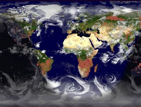 El Mundo Se Incendia En Un Mapa Satelital