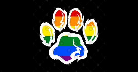 Lgbt Ally Pride Paw Print Fursuit Sticker Teepublic