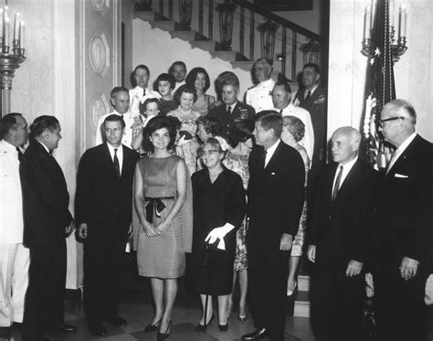 Ar7242 B President John F Kennedy At White House Military Reception John F Kennedy