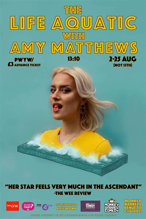 Amy Matthews The Life Aquatic With Amy Matthews Comedy Poster Awards 2019