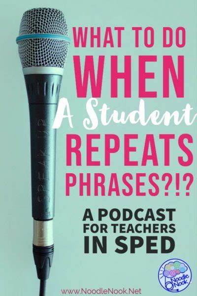 Repeated Phrase In Autism Special Ed Teacher Tips And Ideas