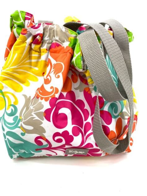Thirty One Cinch It Up Thermal Tote Insulated Lunch Bag Multi Color Paisley Ebay