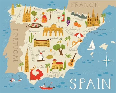 I was trying to locate the catalunya race circuit on this map, but alas i was unable to find catalunya. High detailed map of Spain stock vector. Illustration of atlas - 109462819