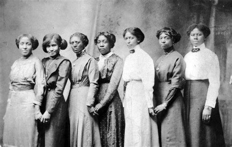 Seven Young Black Women Photographed Near Missouri 1890s Black Hair