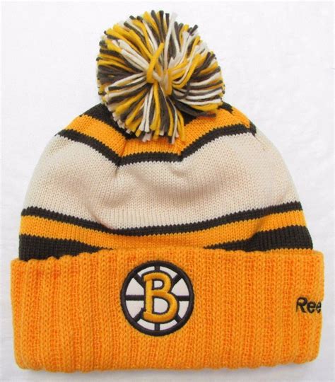 Boston Bruins 2010 Nhl Winter Classic Reebok Cuffed Pom Knit Hat Toque