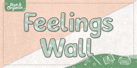 Feelings Wall Display Lettering Therapeutic Classroom Botanical
