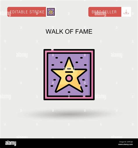 Walk Of Fame Simple Vector Icon Stock Vector Image And Art Alamy