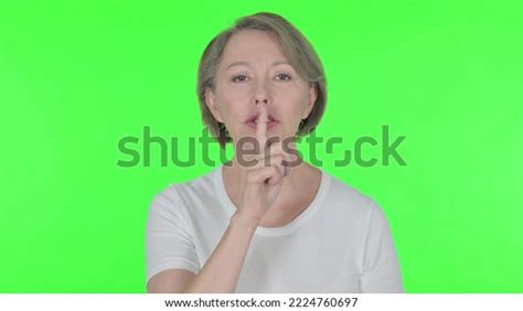 Old Woman Finger On Lips Silence Stock Photo 2224760697 Shutterstock