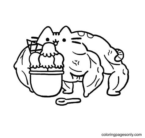 Strong Pusheen Coloring Pages Pusheen Coloring Pages Coloring Pages
