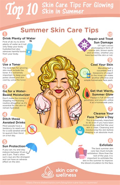 Skin Care Tips For Glowing Skin This Summer Infographic