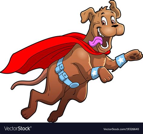 Dog Superhero Pet Cartoon Clipart Royalty Free Vector Image