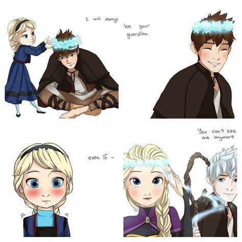 Elsas Guardian Jack Frost Aww Now Thats Cute I Love It And Im Not Even A Jelsa Shipper