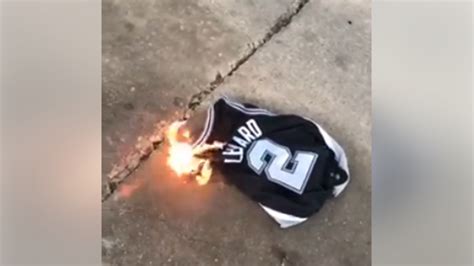 We have the official clips jerseys from nike and fanatics authentic in all the. Spurs' Fan Burns Kawhi Leonard's Jersey After Trade Rumors ...