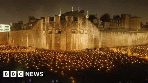 Tower Of London Illuminated For Armistice Tribute Bbc News