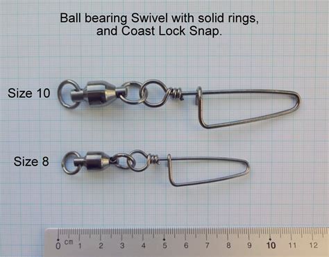 Ballbearing Swivel Med Coastlock Snap Size 8 2 Stk Toko