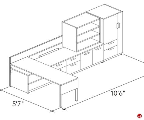 The Office Leader Abco Keel Contemporary L Shape Office Desk Bench