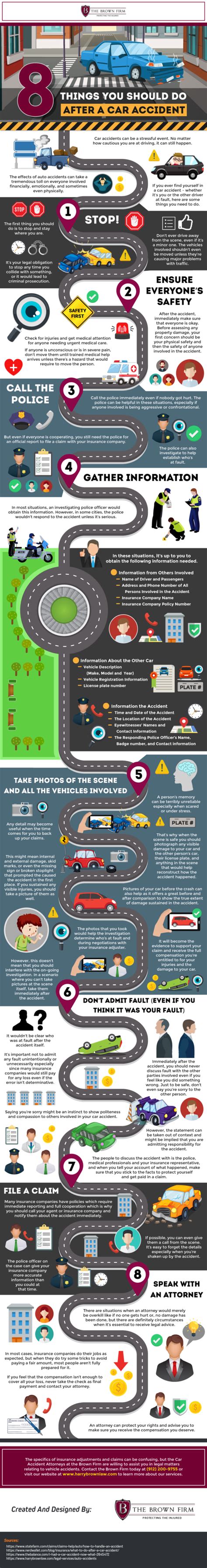 8 Things You Should Do After A Car Accident In Georgia Infographic