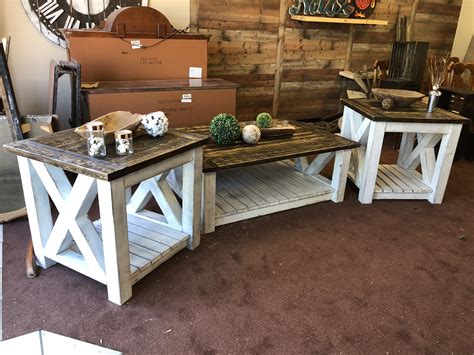 Rustic Distressed Farmhouse Coffee And End Tables By Nailbenders In