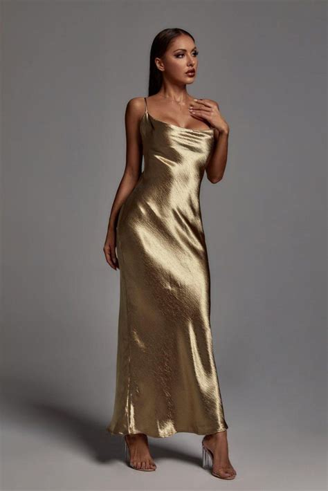Emily Metallic Gold Maxi Dress Gold Maxi Dress Maxi Dress Metallic