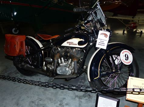 Oldmotodude 1933 Harley Davidson Vle On Display At The Western Antique