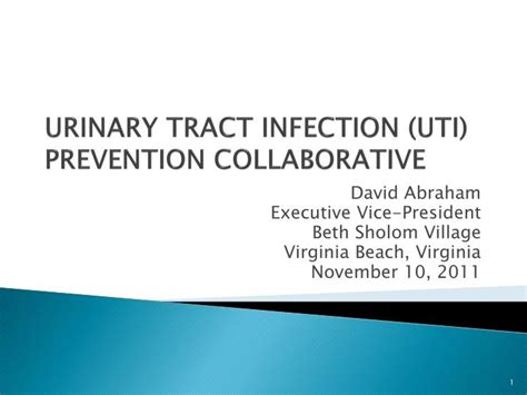 Ppt Urinary Tract Infection Uti Prevention Collaborative Powerpoint