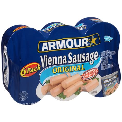 6 Cans Armour Original Vienna Sausage 46 Oz
