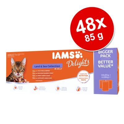 What is the best wet cat food? IAMS Delights Wet Cat Food Mega Pack 48 x 85g