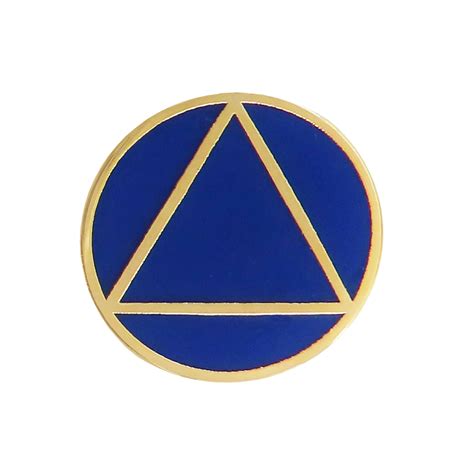 Alcoholics Anonymous Aa Symbol Sobriety Circle And Triangle Pin Badge Ebay