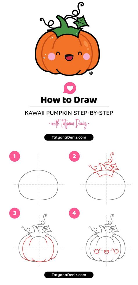 How To Draw Easy And Cute Halloween Pumpkin Step By Step In 2020