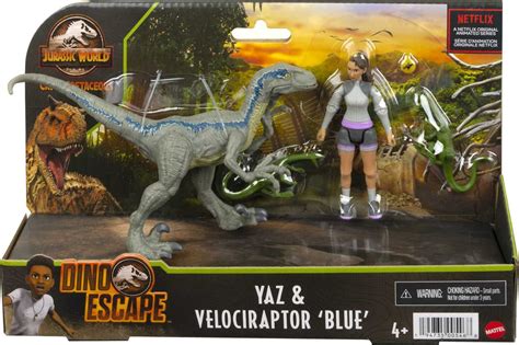 Jurassic World Camp Cretaceous Yasmina Yaz And Velociraptor Human And Dino Pack With Action