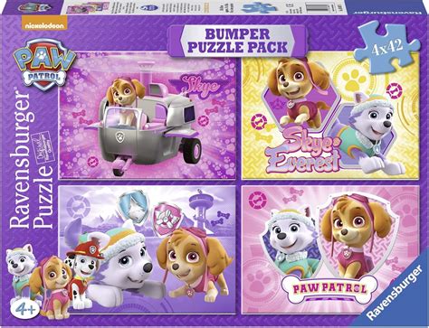 Ravensburger Puzzle 4 In 1 Paw Patrol Skye And Everest 06887
