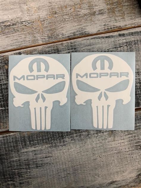 Mopar Punisher Skull Set Of 2 Saratoga Sticker Supply Co